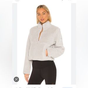 Alo yoga Shanti half zip pullover Dove Grey xs